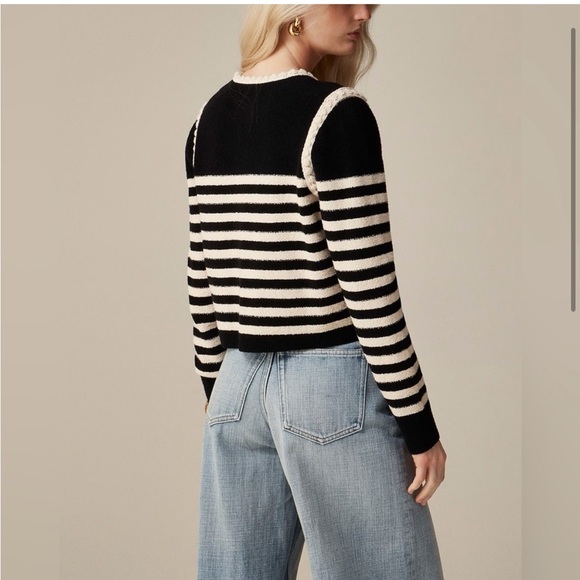 NWT J. Crew Odette Sweater Lady Jacket in Striped Boucle - Picture 4 of 9